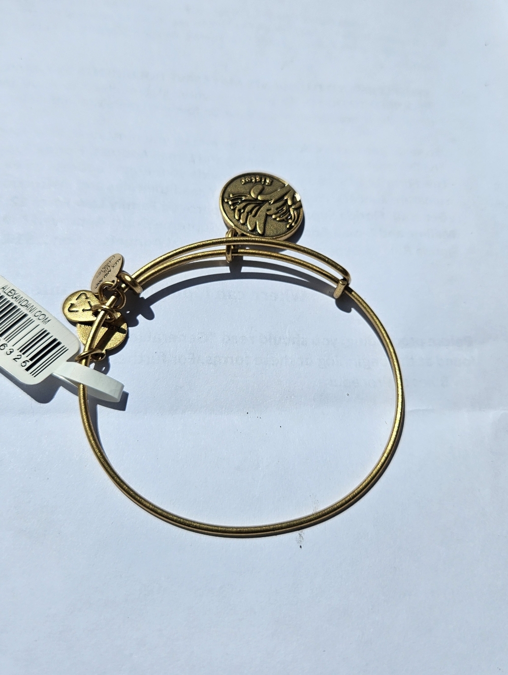 Alex and Ani Because I Love You SISTER Bangle Bracelet Tags Retired